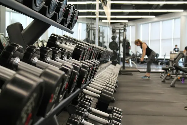 A person working out in a gym